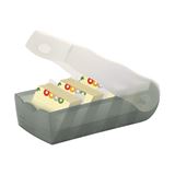 HAN Croco Karteikasten DIN A8 für 500 Karteikarten grau mit HAN Croco Karteikasten DIN A8 für 500 Karteikarten grau mit