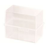 HAN A6 Karteikasten DIN A6 für 400 Karteikarten transparent mit HAN A6 Karteikasten DIN A6 für 400 Karteikarten transparent mit