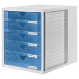 HAN Schubladenbox blau-transparent 1450-64, DIN A4 mit 5 Schubladen HAN Schubladenbox blau-transparent 1450-64, DIN A4 mit 5 Schubladen