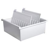 HAN Karteikasten DIN A4 für 1.300 Karteikarten grau ohne Deckel HAN Karteikasten DIN A4 für 1.300 Karteikarten grau ohne Deckel