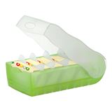 HAN Croco Karteikasten DIN A7 für 900 Karteikarten grün mit HAN Croco Karteikasten DIN A7 für 900 Karteikarten grün mit