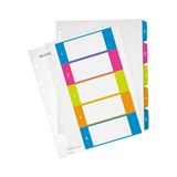 LEITZ Ordnerregister WOW Vollformat, Überbreite 1-5 farbig LEITZ Ordnerregister WOW Vollformat, Überbreite 1-5 farbig