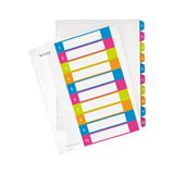 LEITZ Ordnerregister WOW Vollformat, Überbreite 1-10 farbig LEITZ Ordnerregister WOW Vollformat, Überbreite 1-10 farbig