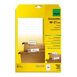 SIGEL 156 Beschriftungsschilder f&uuml;r H&auml;ngeregister wei&szlig;
