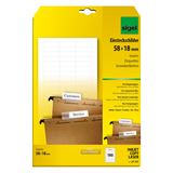 SIGEL 180 Beschriftungsschilder f&uuml;r H&auml;ngeregister wei&szlig;