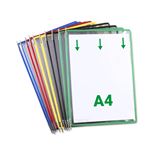 tarifold 10 Sichttafeln DIN A4 farbsortiert, &Ouml;ffnung oben