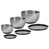 Genius Sch&uuml;ssel-Set Edelstahl, Set 6-tlg. schwarz, silber