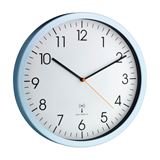 TFA&reg; Funkwanduhr 60.3517.55 wei&szlig; silber Aluminium, &Oslash;