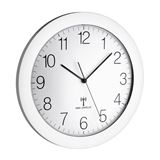 TFA&reg; Funkwanduhr 60.3512.02 wei&szlig; silber Kunststoff,