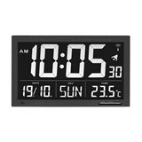 TFA&reg; digitale Funkwanduhr 60.4505 schwarz Kunststoff