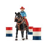 Schleich Farm World Barrel Racing mit Cowgirl