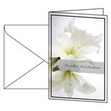 SIGEL 10 Trauerkarten wei&szlig;e Amaryllis DIN A6