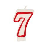 PAPSTAR Zahlenkerzen 7 wei&szlig;, rot