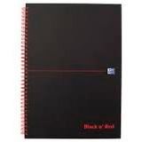 OXFORD Collegeblock Black n'Red Spiralbuch kariert DIN A5 ohne