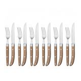 WMF 12 Steakbesteck Ranch braun matt