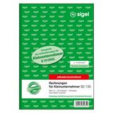 SIGEL Rechnung f&uuml;r Kleinunternehmer mit fortlaufenden Nummern