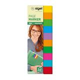 SIGEL Multicolor transparent Haftmarker farbsortiert 10x 50 Streifen