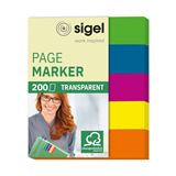 SIGEL Haftmarker transparent Haftmarker farbsortiert 5x 40 Streifen