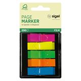 SIGEL TRANSPARENT Haftmarker farbsortiert 5x 40 Streifen HN489