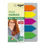 SIGEL Haftmarker Pfeile mit Clip Haftmarker farbsortiert 5x 25