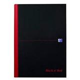 OXFORD Notizbuch Black n' Red DIN A4 kariert, schwarz Hardcover