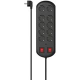 (&euro;15,45*/1m) 2.00m Hama Steckdosenleiste Schwarz 10 (223164)