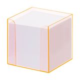 folia Zettelbox LUXBOX transparent orange inkl. 800 Notizzettel folia Zettelbox LUXBOX transparent orange inkl. 800 Notizzettel