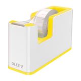 LEITZ Tischabroller WOW Duo Colour perlwei&szlig;/gelb