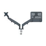 LEITZ Notebook-Monitor-Halterung Ergo 65380089 dunkelgrau f&uuml;r 1