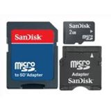 2GB SanDisk Secure Digital Card Micro (SD) inkl. Adapter