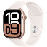 Apple Watch Series 10 GPS 42mm Rose Gold Aluminium Case with Light Blush Sport Band - S/M