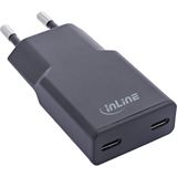 30 Watt InLine USB Netzteil Ladegerät Dual USB-C, PD, PPS, 30 Watt InLine USB Netzteil Ladegerät Dual USB-C, PD, PPS,