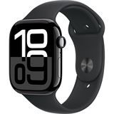 Apple Watch Series 10 46 mm Aluminium (GPS) Sportarmband M/L schwarz, diamantschwarz