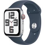 Apple Watch SE 44 mm Aluminium (GPS+Cellular) Sportarmband M/L denim,