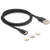 1.00m Delock Magnetisches Ladekabel Set f&uuml;r 8 Pin Lightning /
