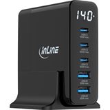 InLine USB PD Netzteil, GaN Ladegerät, 5-Port, USB-C + USB-A, InLine USB PD Netzteil, GaN Ladegerät, 5-Port, USB-C + USB-A,
