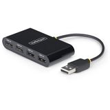 StarTech 4-Port USB 2.0 Hub, USB Bus Powered, Small Travel Mini USB
