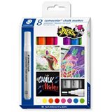 STAEDTLER Lumocolor chalk marker Kreidemarker farbsortiert 2,4 mm, 8 STAEDTLER Lumocolor chalk marker Kreidemarker farbsortiert 2,4 mm, 8