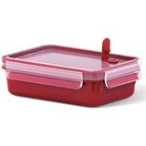 emsa Mikrowellendose CLIP & MICRO rot 0,8 l, 1 St.