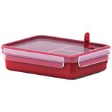 emsa Mikrowellendose CLIP & MICRO mit Einsätzen rot 1,2 l, 1 emsa Mikrowellendose CLIP & MICRO mit Einsätzen rot 1,2 l, 1