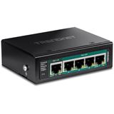 TrendNet Switch 5-p. Industr. Gbit PoE Pass-Through Din-Rail