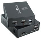 LevelOne HDMI over Cat.5/6 Extender kit 4K, 100m schwarz