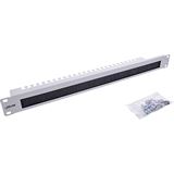 InLine 19" Kabel Durchführungsplatte mit Bürste und