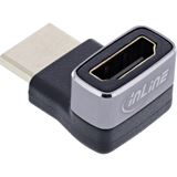 InLine HDMI Adapter, HDMI A Stecker / Buchse, 90&deg; oben, 8K UHD