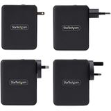 Startech 140W USB-C-Wandladegerät 3x USB-C/1x USB-A PD 3.1 Internationaler GaN-Ladegerät fur MacBook/Dell XPS/Inspiron Startech 140W USB-C-Wandladegerät 3x USB-C/1x USB-A PD 3.1 Internationaler GaN-Ladegerät fur MacBook/Dell XPS/Inspiron