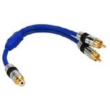 (€39,60*/1m) 0.25m InLine Audio Adapterkabel Premium-Line Cinch