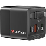 Verbatim Gan Charger 65W 2xUSB-C PD,1xUSB-A, retrac. Cable 32217 Verbatim Gan Charger 65W 2xUSB-C PD,1xUSB-A, retrac. Cable 32217