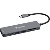 Verbatim USB-C Essentials Multi- Port Hub 6 Port/card read. Verbatim USB-C Essentials Multi- Port Hub 6 Port/card read.