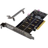 InLine PCIe Karte zu 2x intern NVMe M.2 Key M – Bifurcation, PCIe x8 InLine PCIe Karte zu 2x intern NVMe M.2 Key M – Bifurcation, PCIe x8
