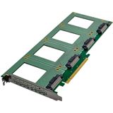 InLine PCIe Karte zu 4x intern U.2 NVMe SFF-8639 � Bifurcation, PCIe